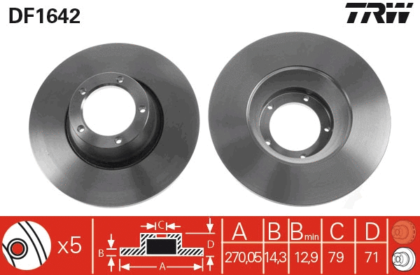 Brake Disc (DF1642)