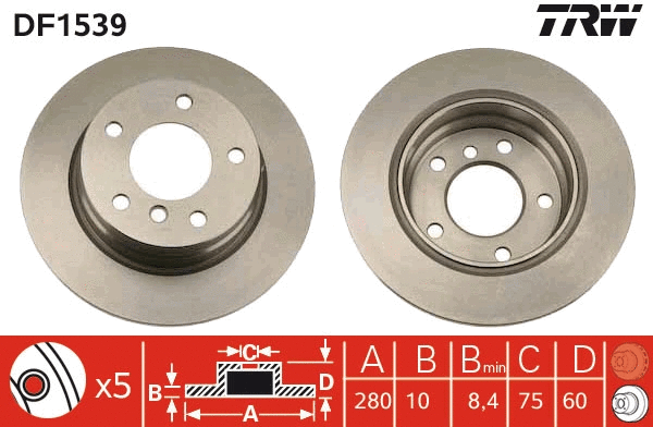 Brake Disc (DF1539)