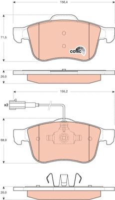 Brake Pad Set, disc brake (GDB1647)