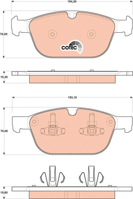 Brake Pad Set, disc brake (GDB1821)
