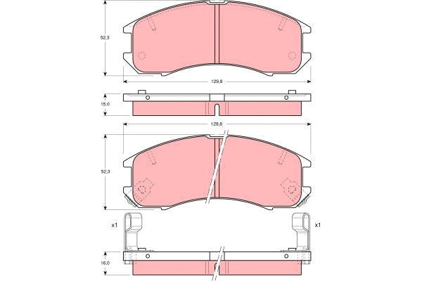 Brake Pad Set, disc brake (GDB981)