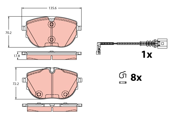 Brake Pad Set, disc brake (GDB2412)