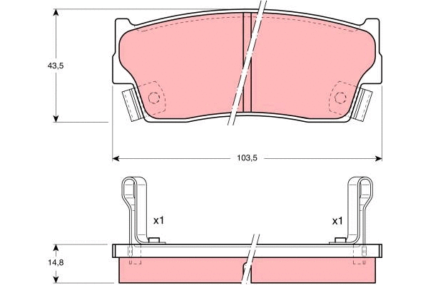 Brake Pad Set, disc brake (GDB885)