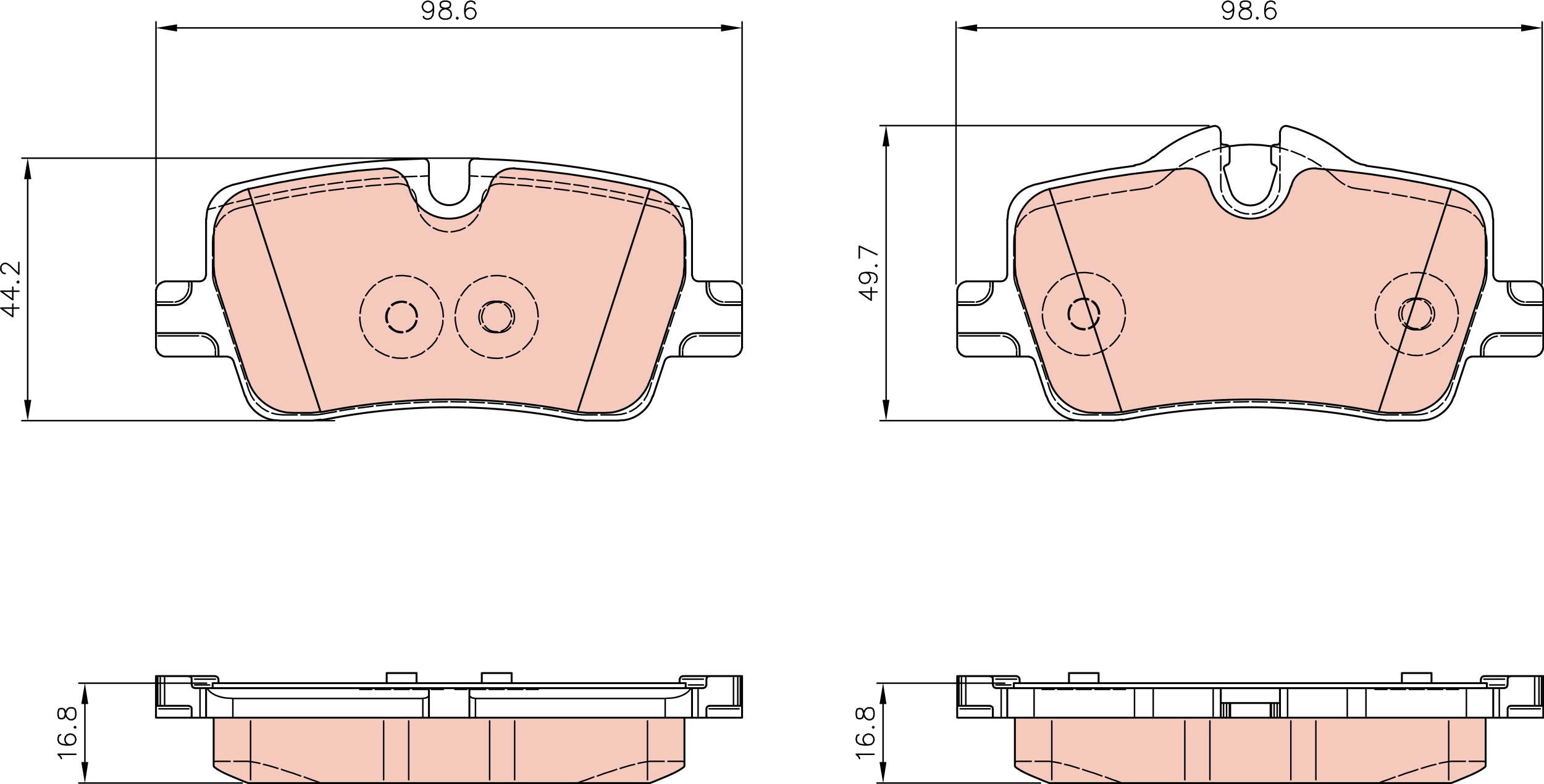 Brake Pad Set, disc brake (GDB8283)
