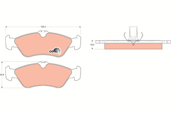 Brake Pad Set, disc brake (GDB1263)