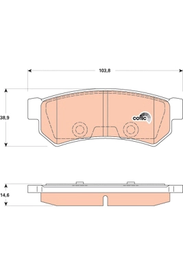 Brake Pad Set, disc brake (GDB4178DT)