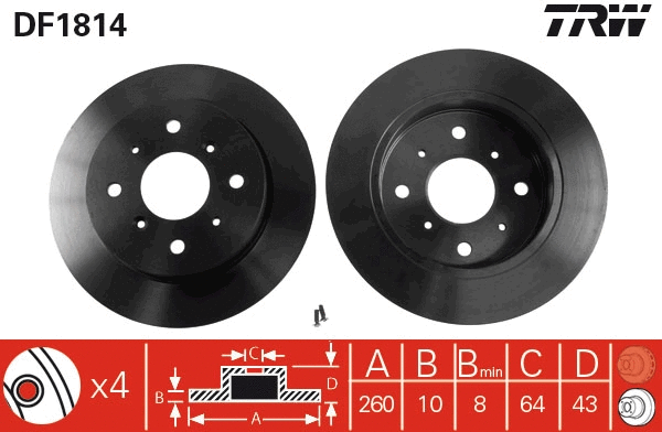 Brake Disc (DF1814)