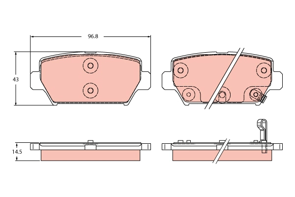 Brake Pad Set, disc brake (GDB2435)