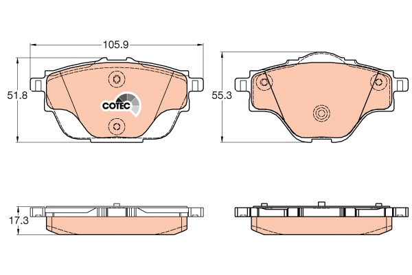 Brake Pad Set, disc brake (GDB2034)