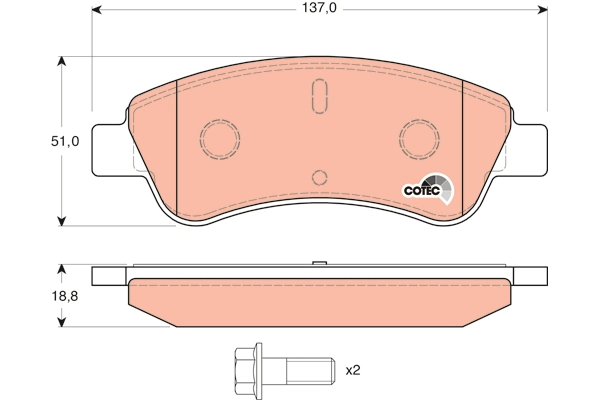 Brake Pad Set, disc brake (GDB1463AT)