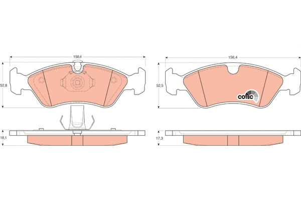 Brake Pad Set, disc brake (GDB1300)