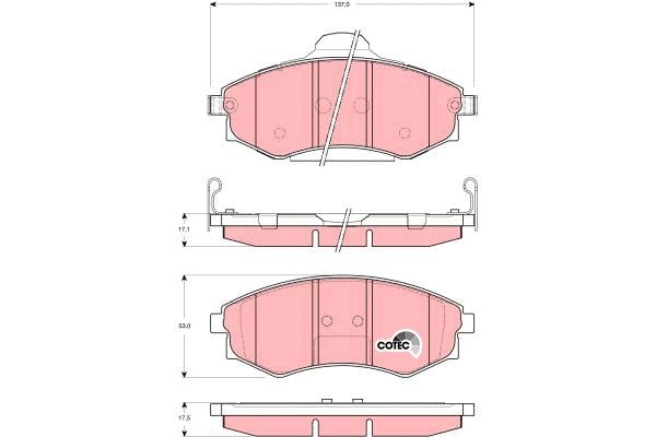 Brake Pad Set, disc brake (GDB3256)