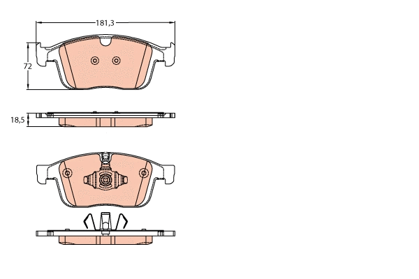 Brake Pad Set, disc brake (GDB2146)