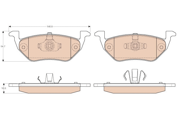 Brake Pad Set, disc brake (GDB1754)