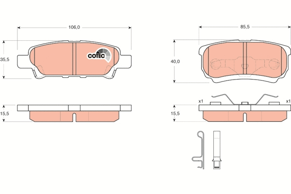 Brake Pad Set, disc brake (GDB3341)