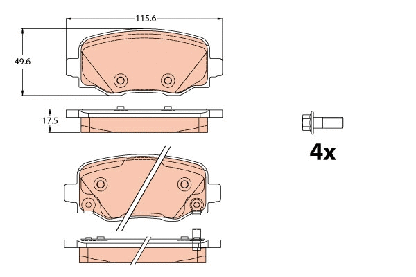 Brake Pad Set, disc brake (GDB2116)