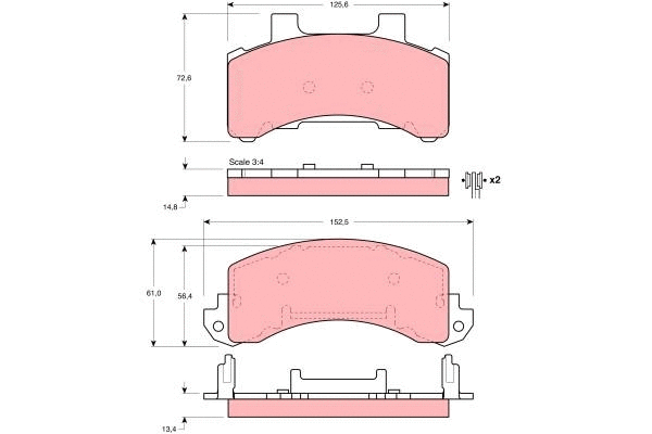 Brake Pad Set, disc brake (GDB4036)
