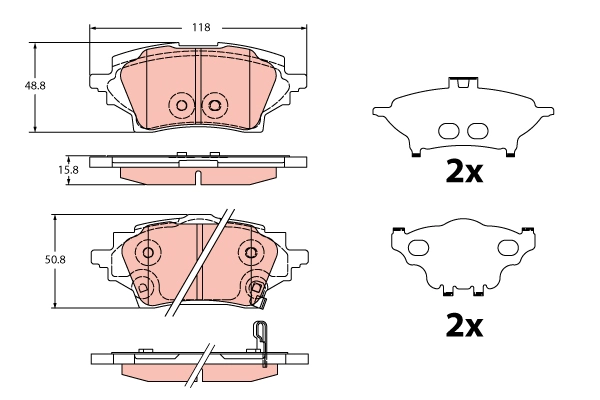 Brake Pad Set, disc brake (GDB2344)