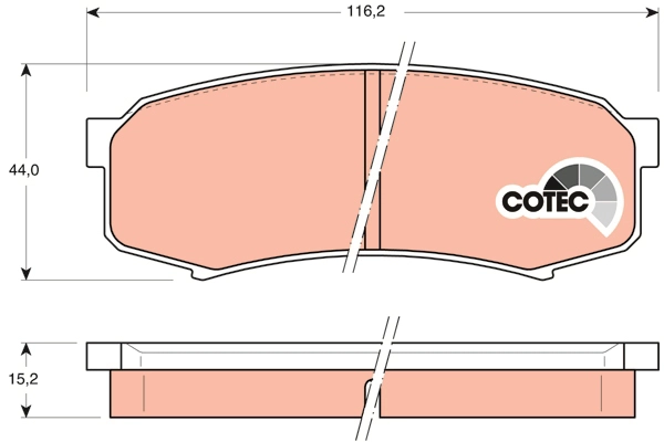 Brake Pad Set, disc brake (GDB1182AT)
