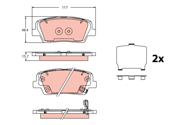 Brake Pad Set, disc brake (GDB2429)