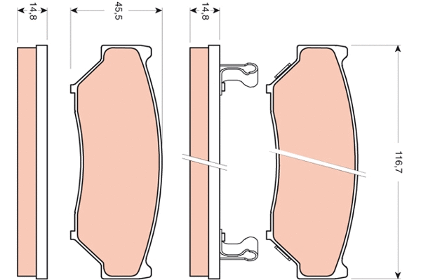 Brake Pad Set, disc brake (GDB3436)
