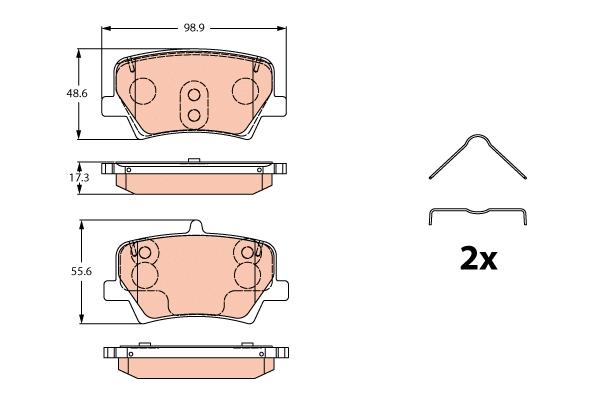 Brake Pad Set, disc brake (GDB2277)