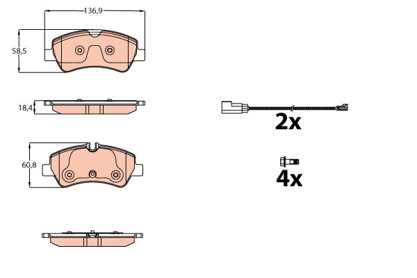 Brake Pad Set, disc brake (GDB2161)