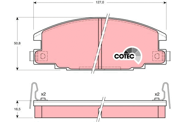 Brake Pad Set, disc brake (GDB870)