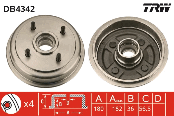 Brake Drum (DB4342)