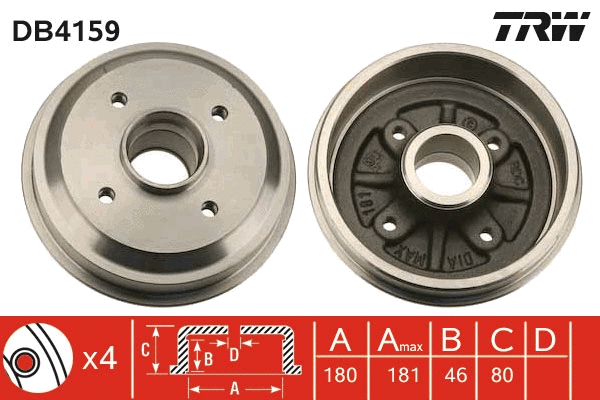 Brake Drum (DB4159)