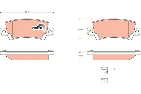 Brake Pad Set, disc brake (GDB3289)