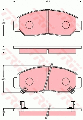 Brake Pad Set, disc brake (GDB7182)