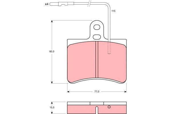 Brake Pad Set, disc brake (GDB315)