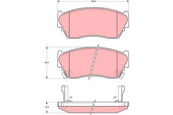 Brake Pad Set, disc brake (GDB1012)
