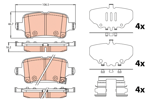 Brake Pad Set, disc brake (GDB2184)