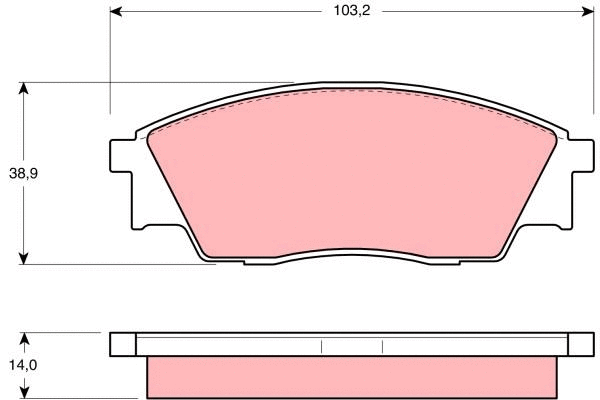 Brake Pad Set, disc brake (GDB991)