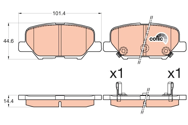 Brake Pad Set, disc brake (GDB3583AT)