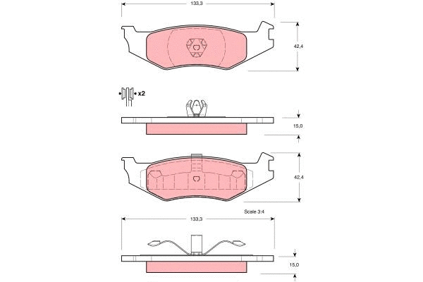 Brake Pad Set, disc brake (GDB4012)