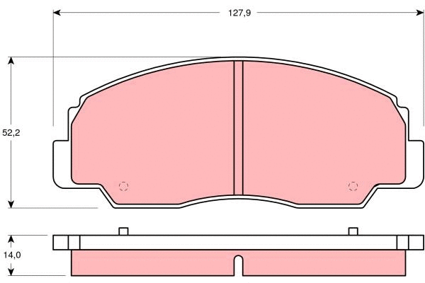 Brake Pad Set, disc brake (GDB1134)