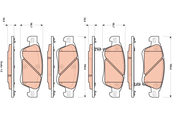Brake Pad Set, disc brake (GDB3503)
