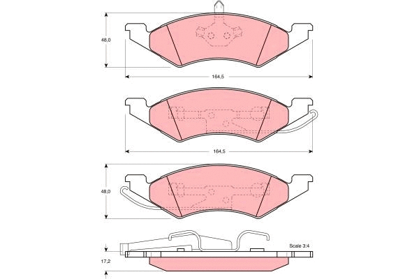 Brake Pad Set, disc brake (GDB4011)
