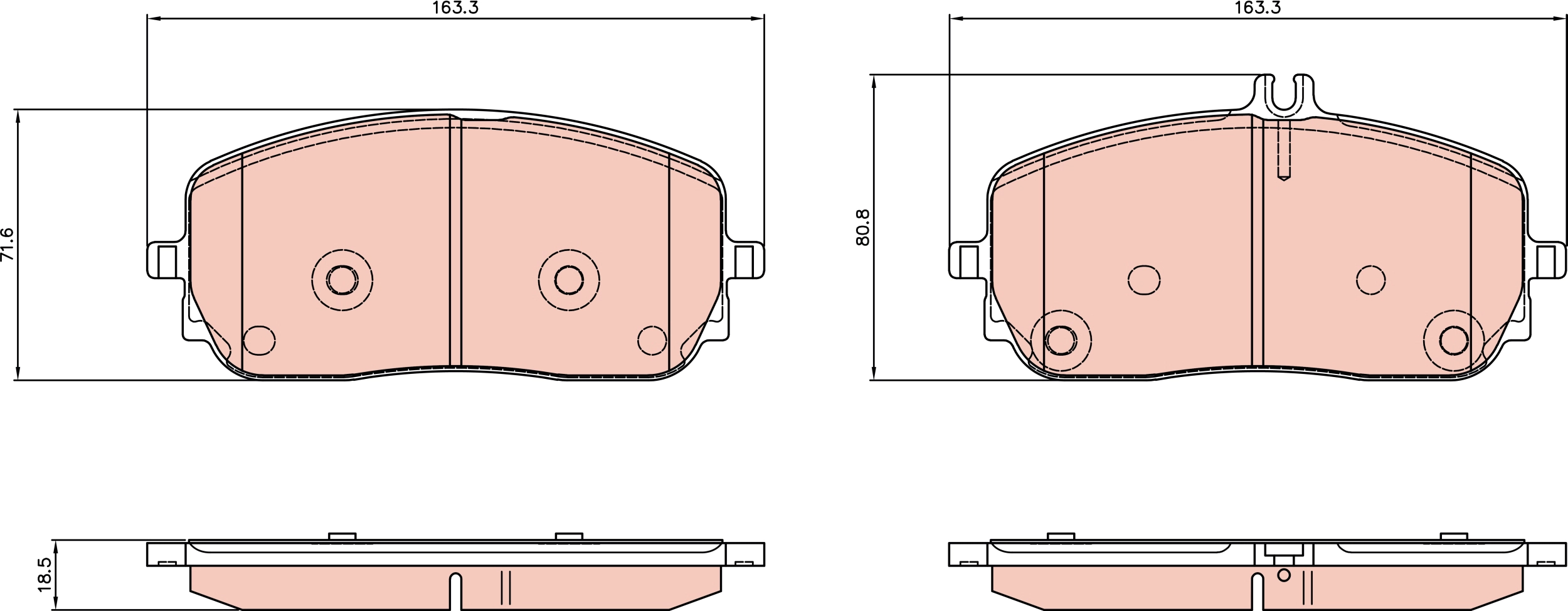 Brake Pad Set, disc brake (GDB8305)