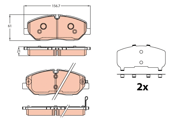 Brake Pad Set, disc brake (GDB2227)