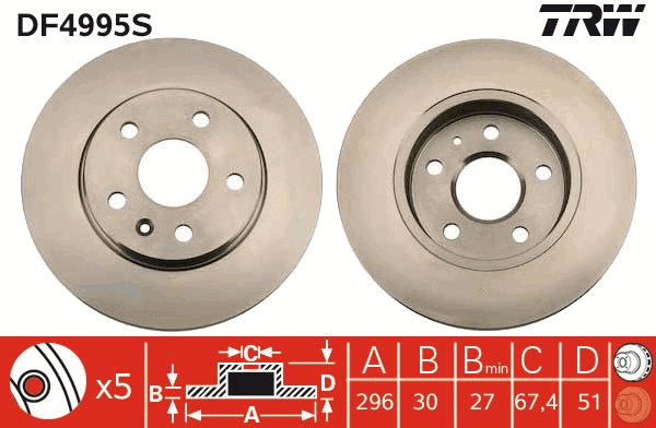 Brake Disc (DF4995S)