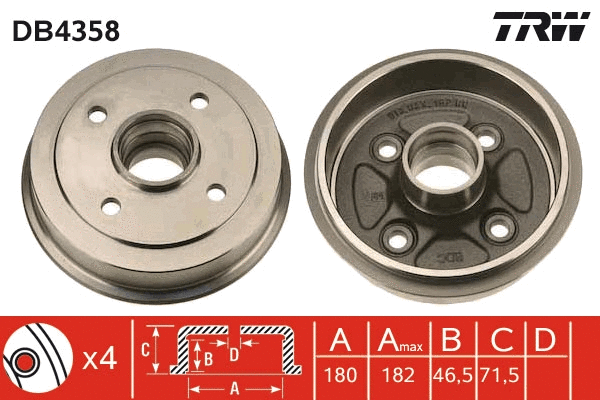 Brake Drum (DB4358)