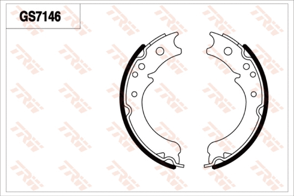 Brake Shoe Set, parking brake (GS7146)