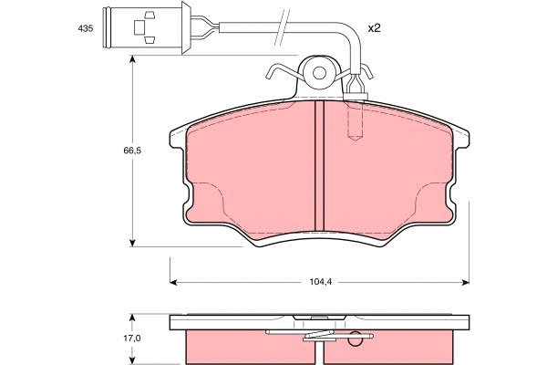 Brake Pad Set, disc brake (GDB1054)