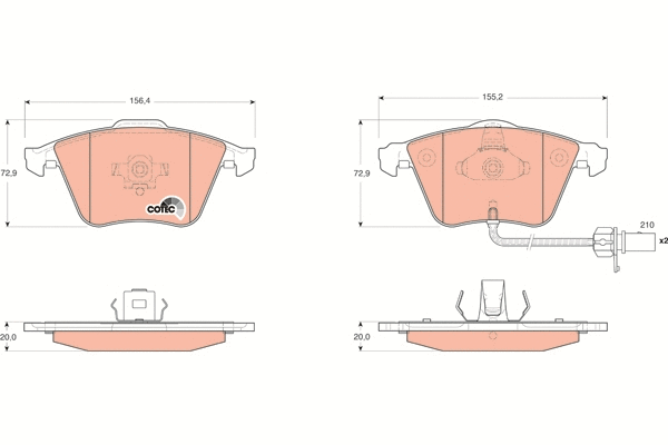 Brake Pad Set, disc brake (GDB1659)