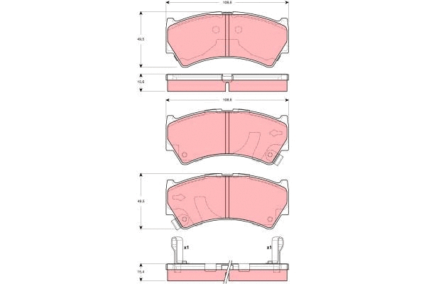 Brake Pad Set, disc brake (GDB3275)