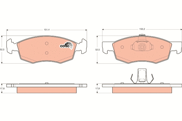 Brake Pad Set, disc brake (GDB1588)